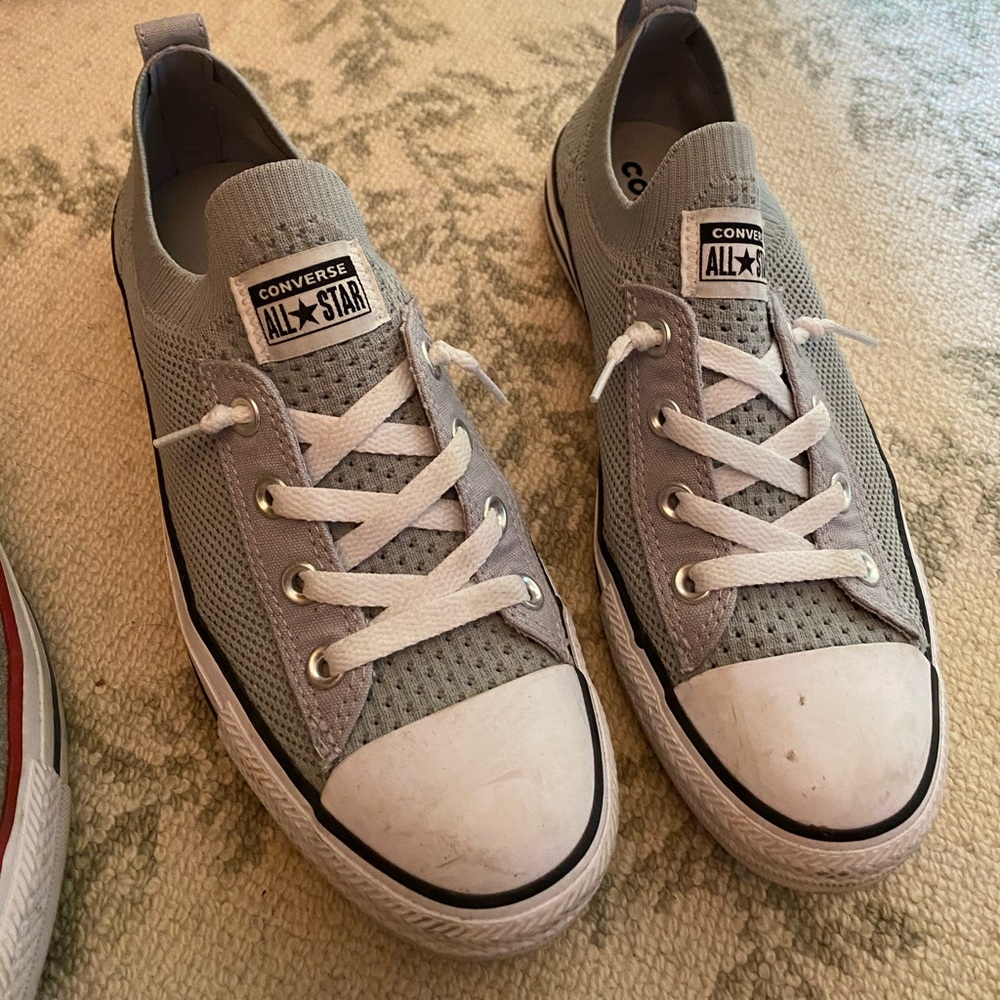 Grey slip on converse